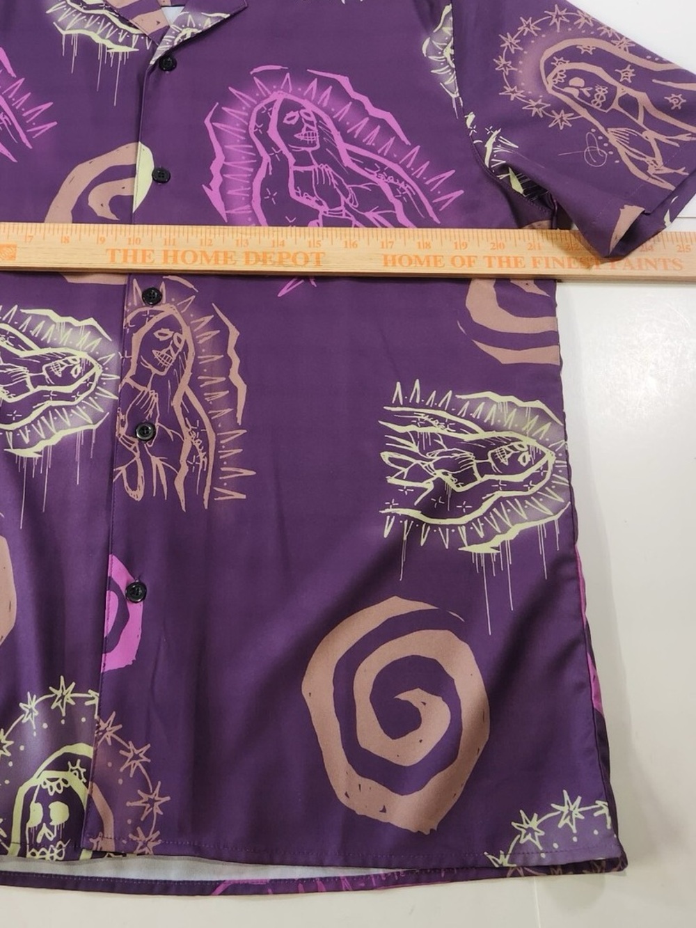 PacSun Med North Star camp shirt lightweight retro design abstract spirals - Picture 2 of 6